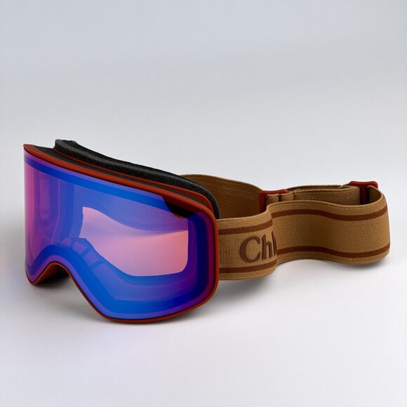 Chloé CH0072S 003 – Matte Rust Ski Mask Goggles Orange/Blue Multilayer ZEISS main image 4